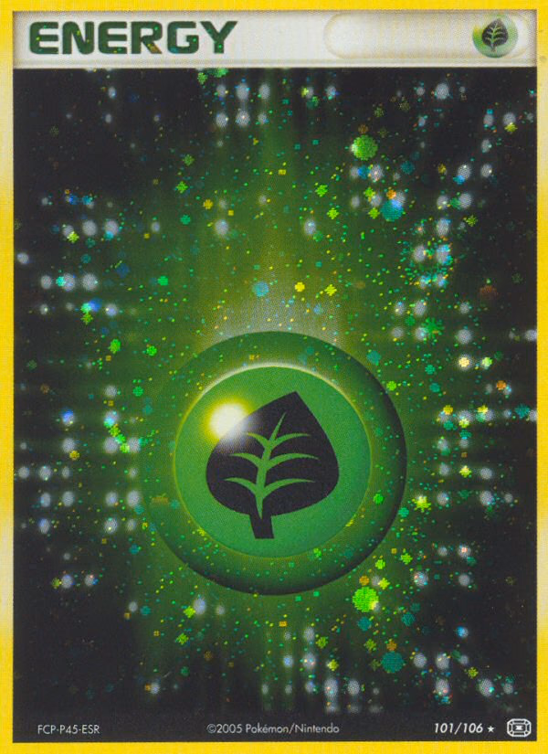 Grass Energy Pokemon card (101/106, Emerald)