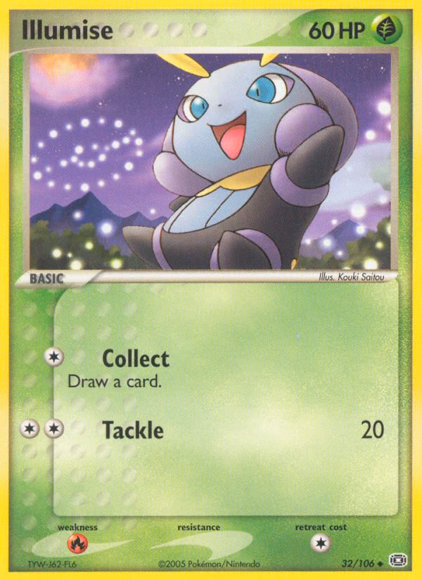Illumise Pokemon card (32/106, Emerald)