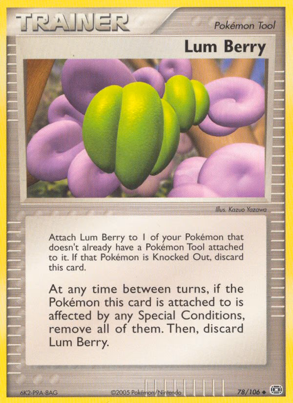 Lum Berry Pokemon card (78/106, Emerald)