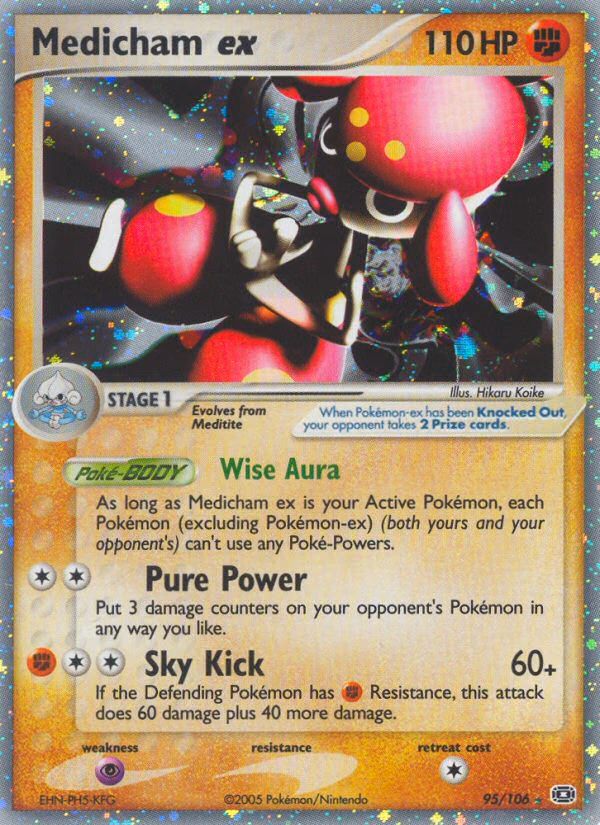 Medicham ex Pokemon card (95/106, Emerald)