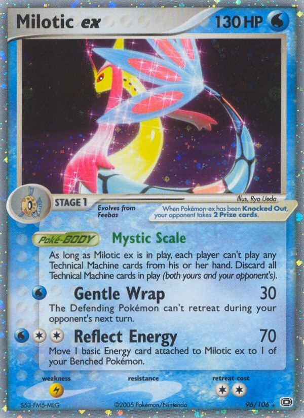 Milotic ex Pokemon card (96/106, Emerald)