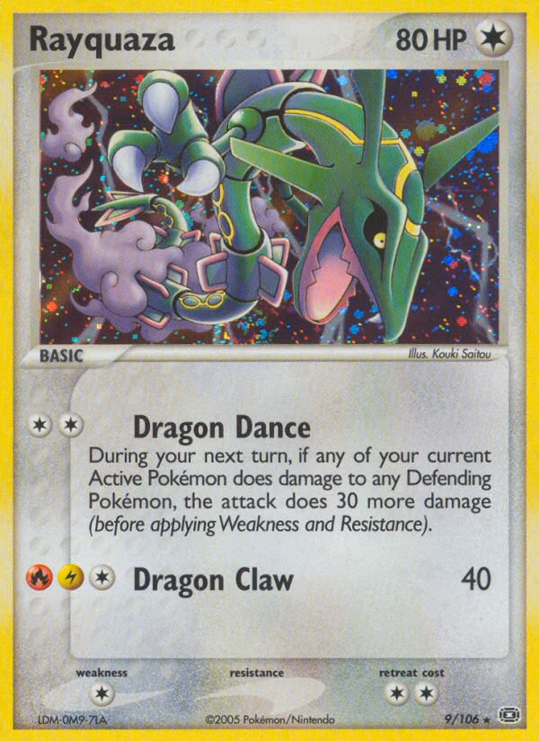 Rayquaza Pokemon card (9/106, Emerald)