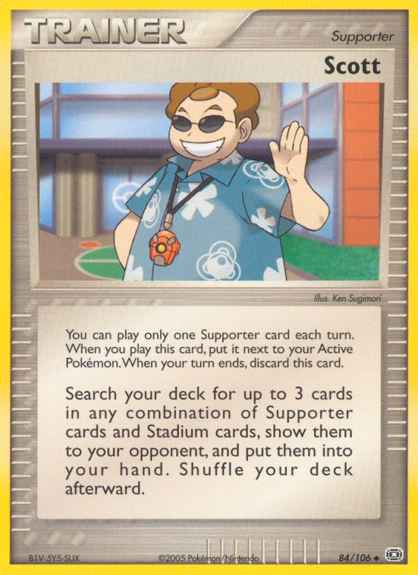 Scott Pokemon card (84/106, Emerald)