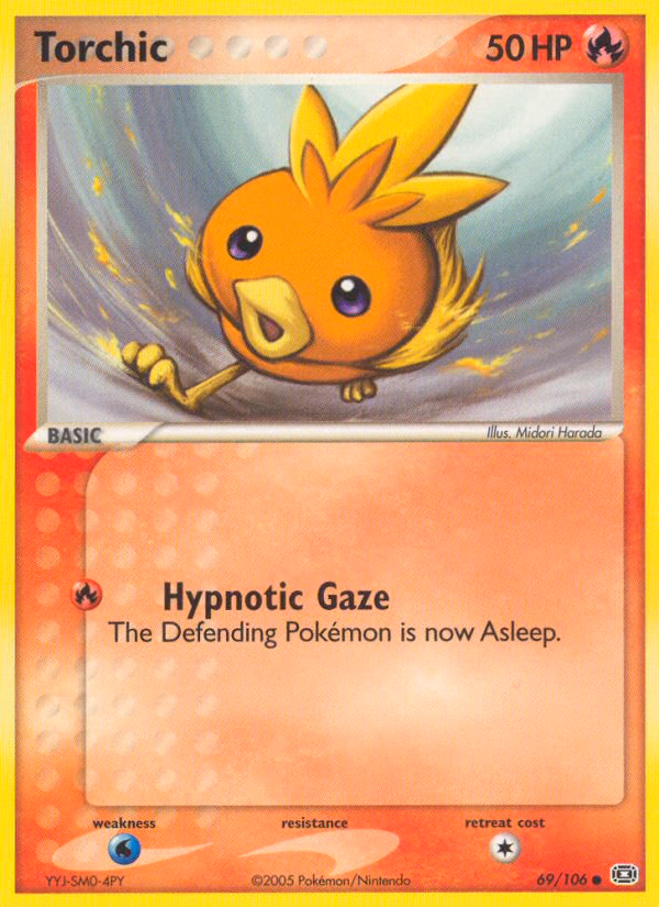 Torchic Pokemon card (69/106, Emerald)