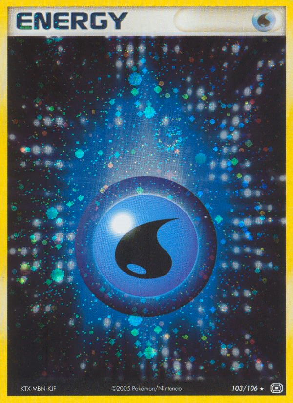 Water Energy Pokemon card (103/106, Emerald)