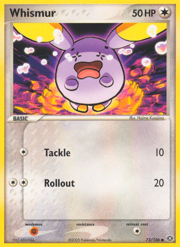 Whismur Pokemon card (73/106, Emerald)