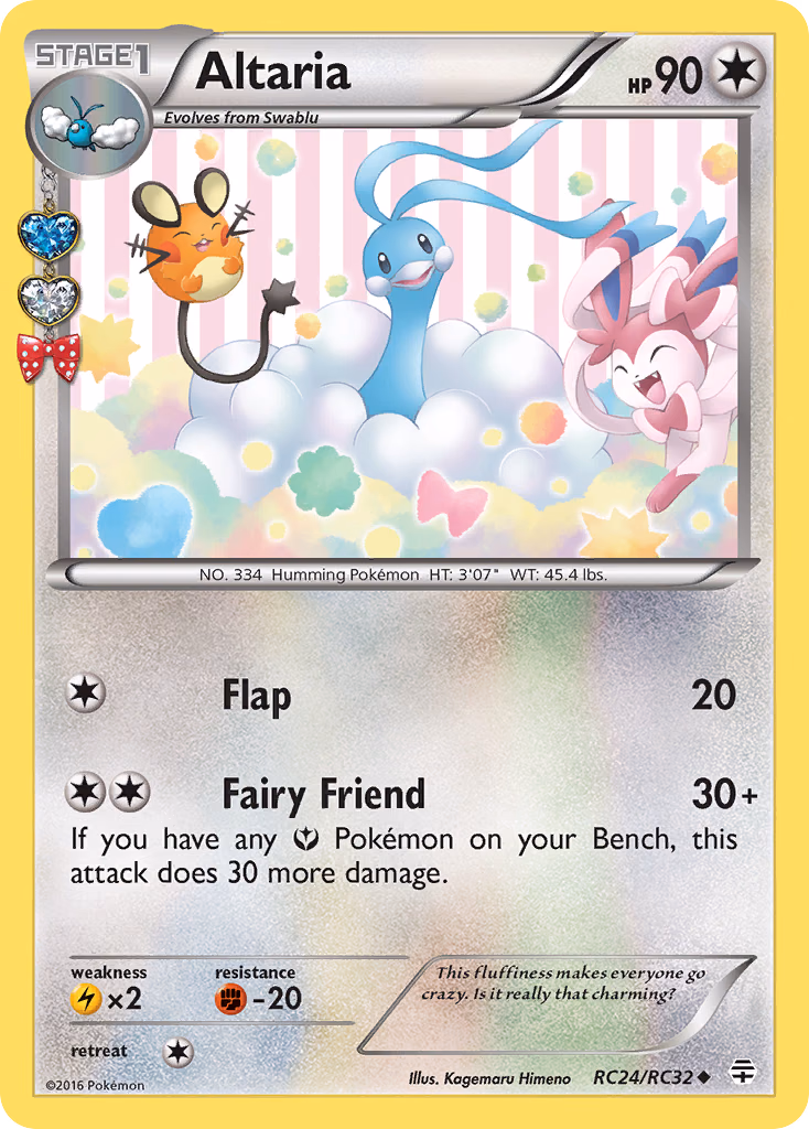 Altaria Pokemon card (RC24/RC32, Generations)