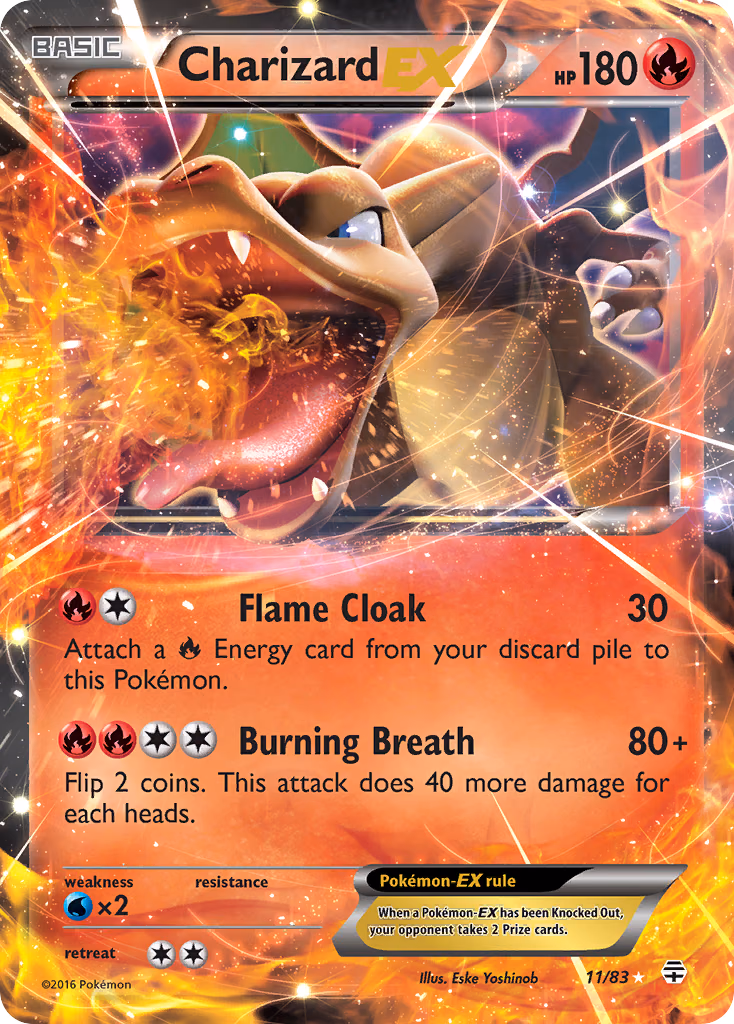Charizard-EX Pokemon card (11/83, Generations)