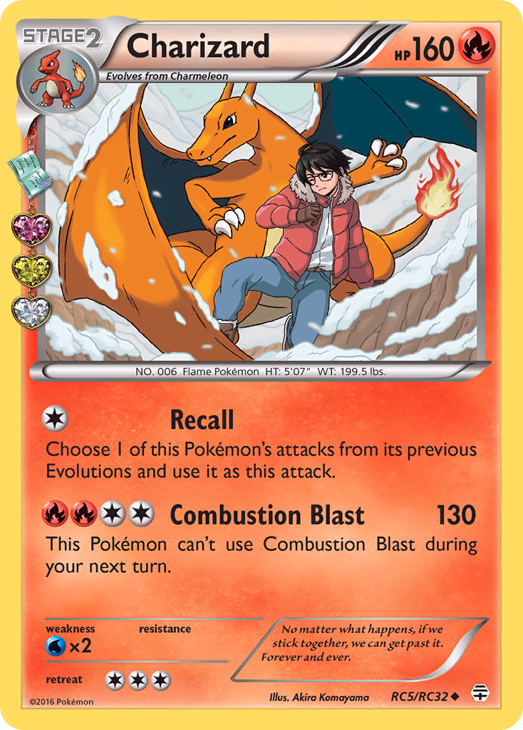 Charizard Pokemon card (RC5/RC32, Generations)