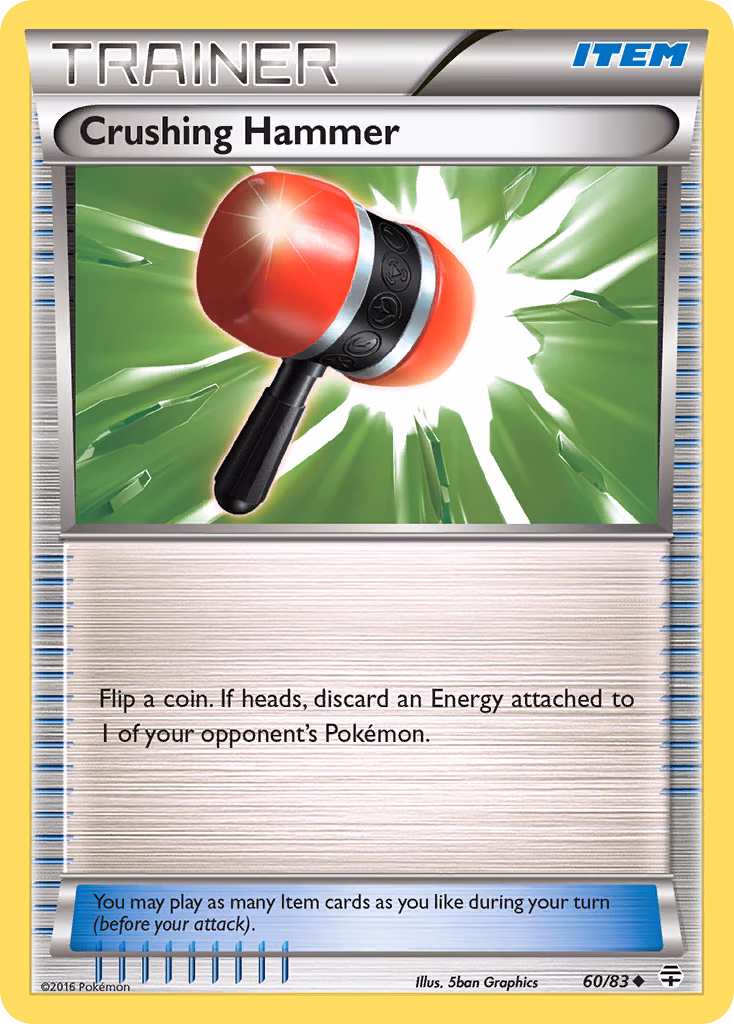 Crushing Hammer Pokemon card (60/83, Generations)