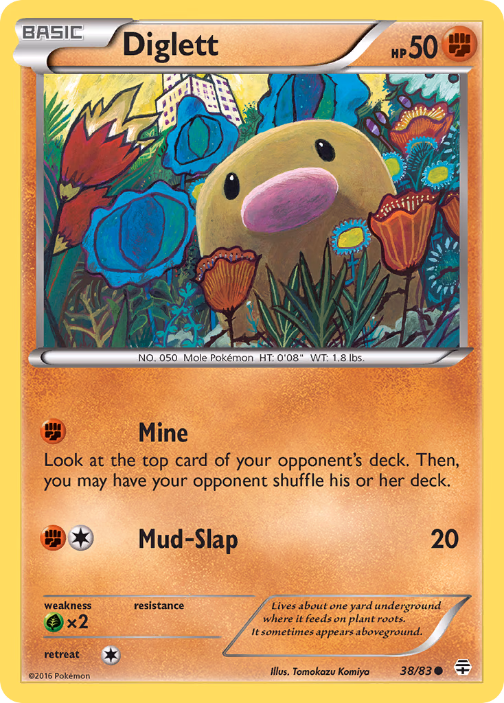 Diglett Pokemon card (38/83, Generations)