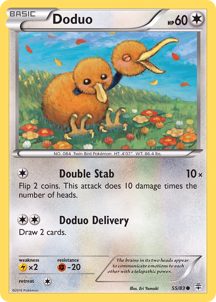 Doduo Pokemon card (55/83, Generations)