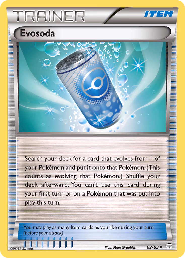 Evosoda Pokemon card (62/83, Generations)