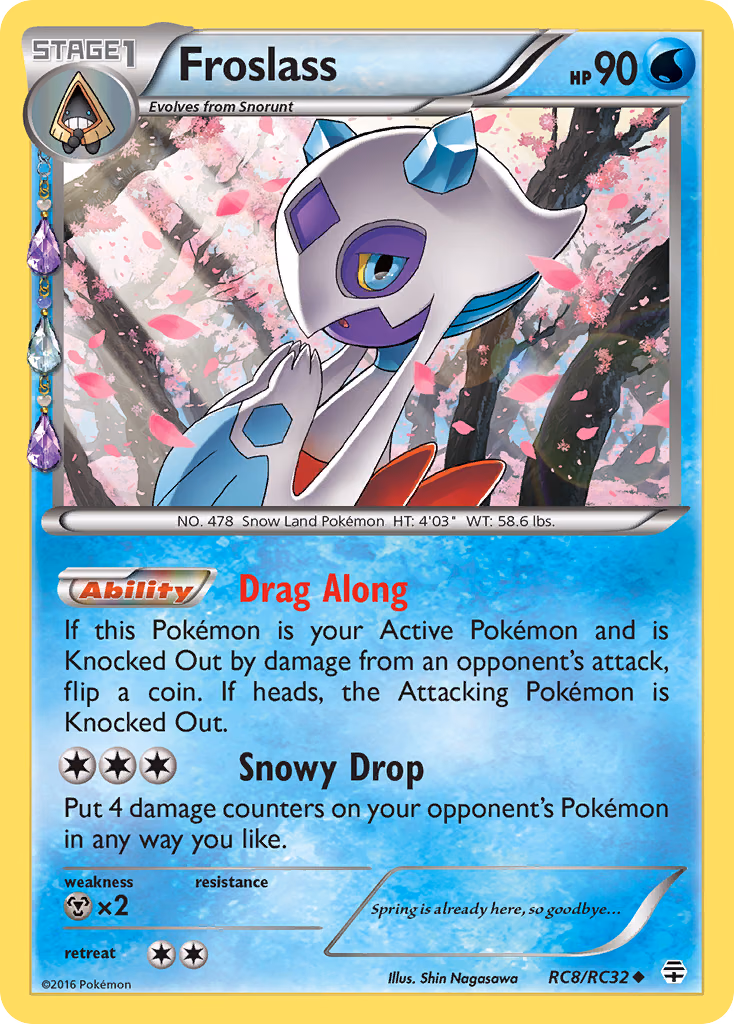 Froslass Pokemon card (RC8/RC32, Generations)