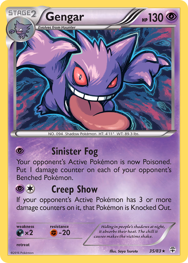 Gengar Pokemon card (35/83, Generations)