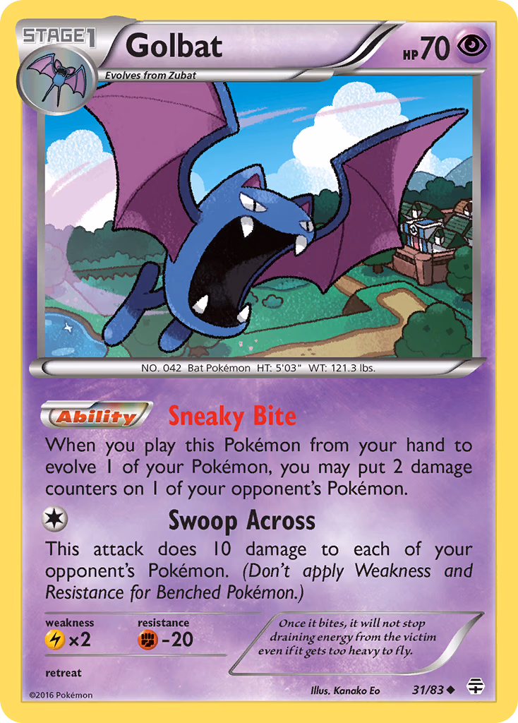 Golbat Pokemon card (31/83, Generations)