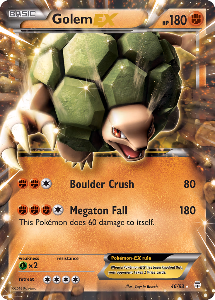 Golem-EX Pokemon card (46/83, Generations)