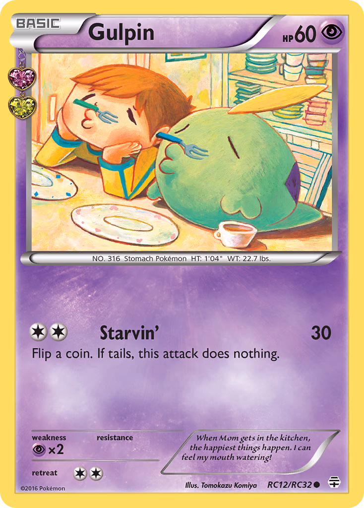 Gulpin Pokemon card (RC12/RC32, Generations)