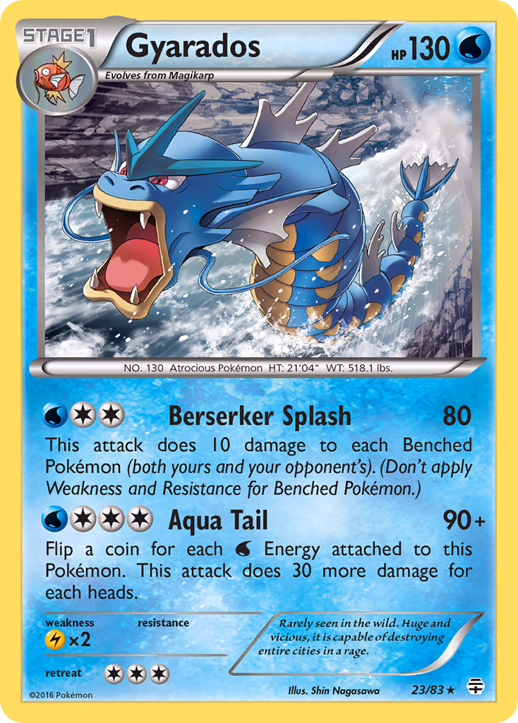 Gyarados Pokemon card (23/83, Generations)