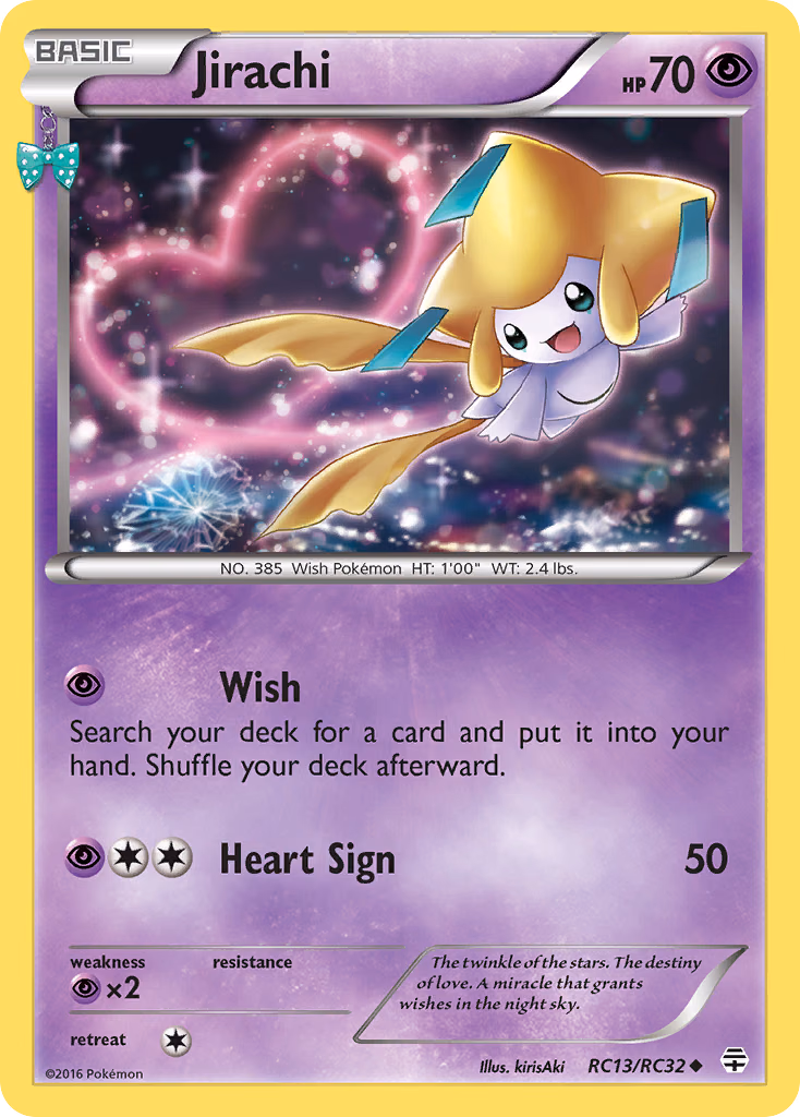 Jirachi Pokemon card (RC13/RC32, Generations)
