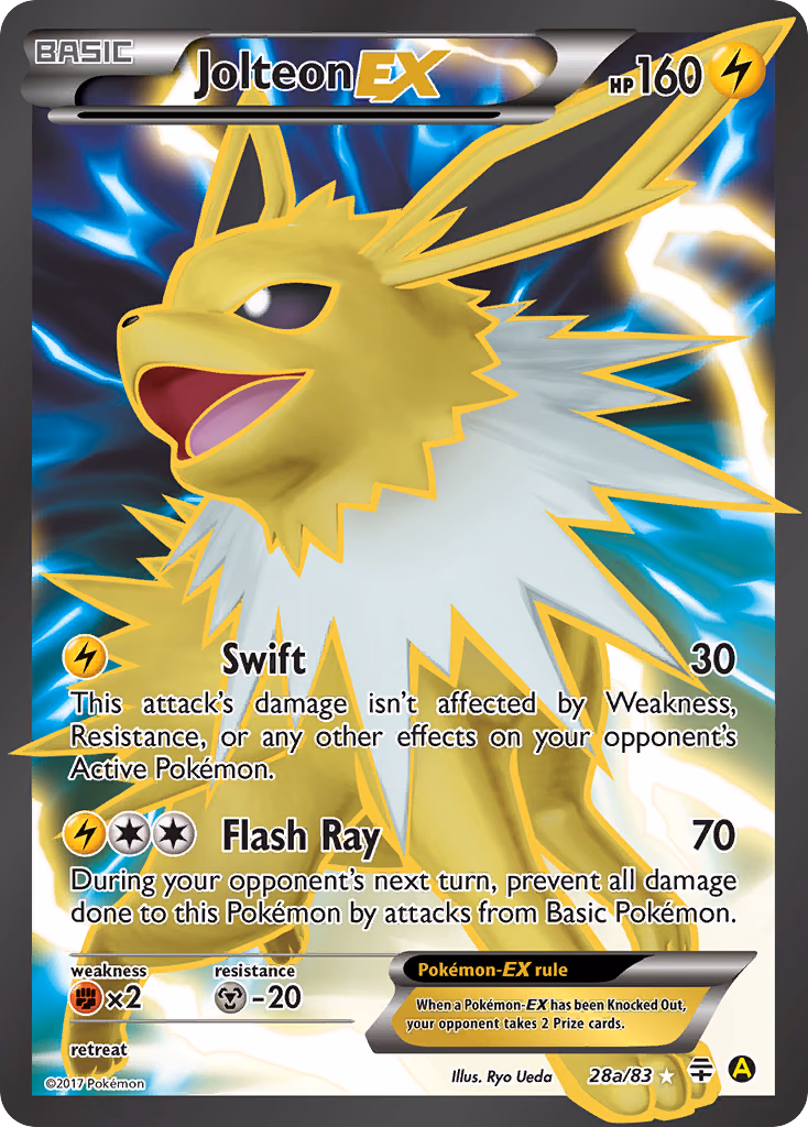 Jolteon-EX Pokemon card (28a/83, Generations)