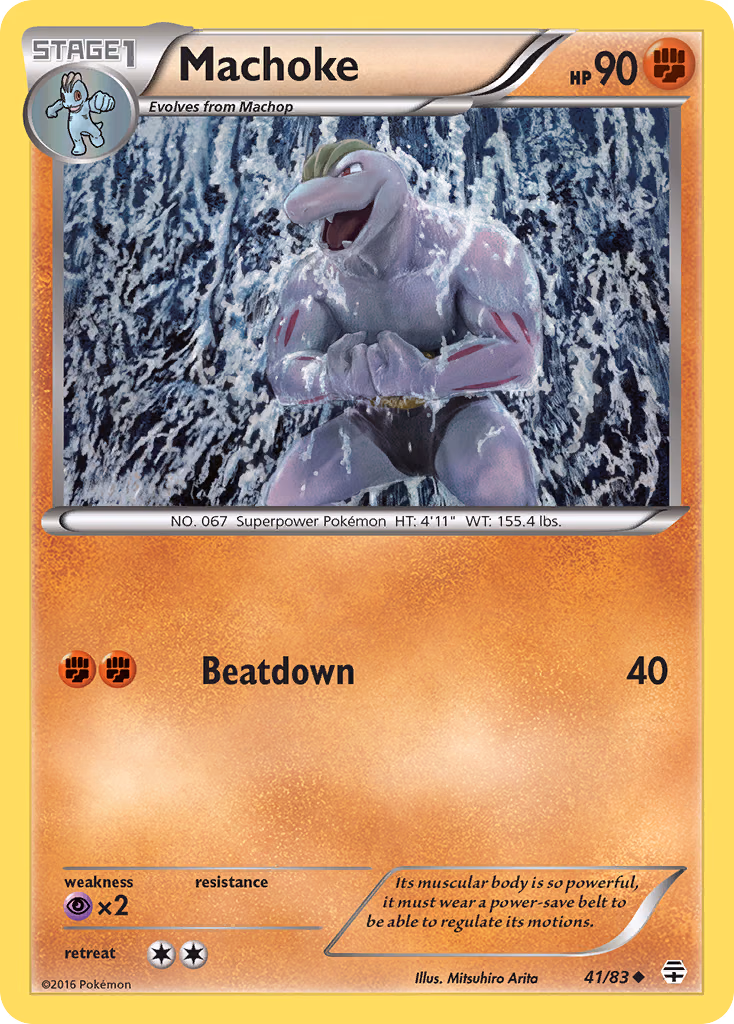 Machoke Pokemon card (41/83, Generations)