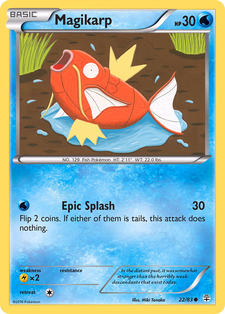 Magikarp Pokemon card (22/83, Generations)