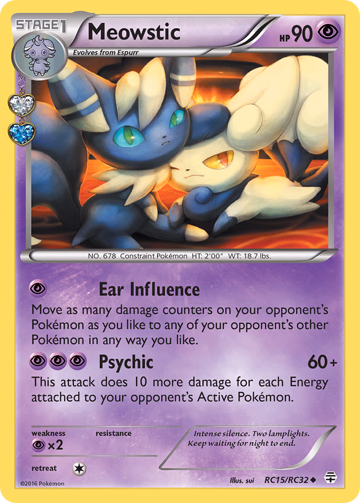 Meowstic Pokemon card (RC15/RC32, Generations)