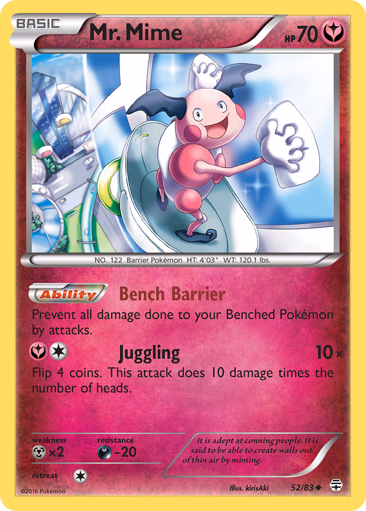 Mr. Mime Pokemon card (52/83, Generations)