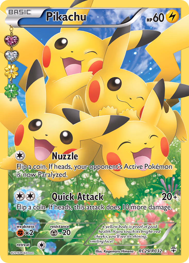 Pikachu Pokemon card (RC29/RC32, Generations)