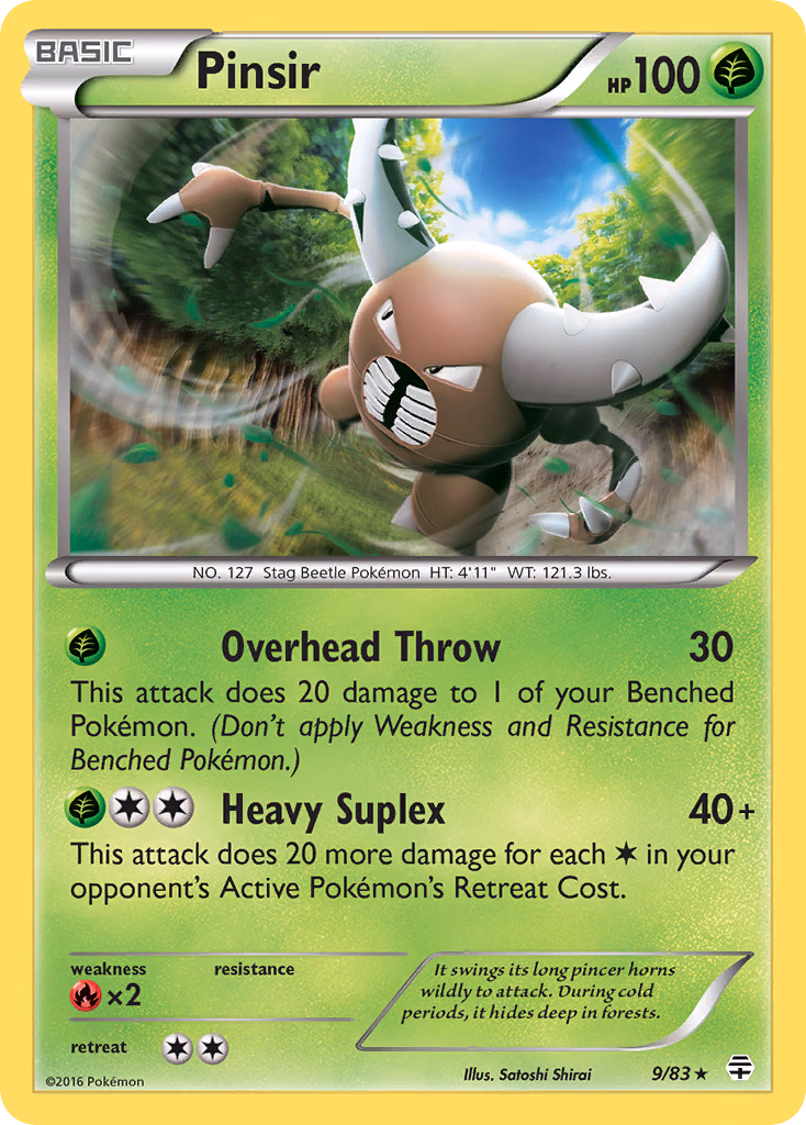 Pinsir Pokemon card (9/83, Generations)