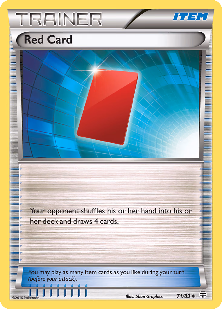Red Card Pokemon card (71/83, Generations)