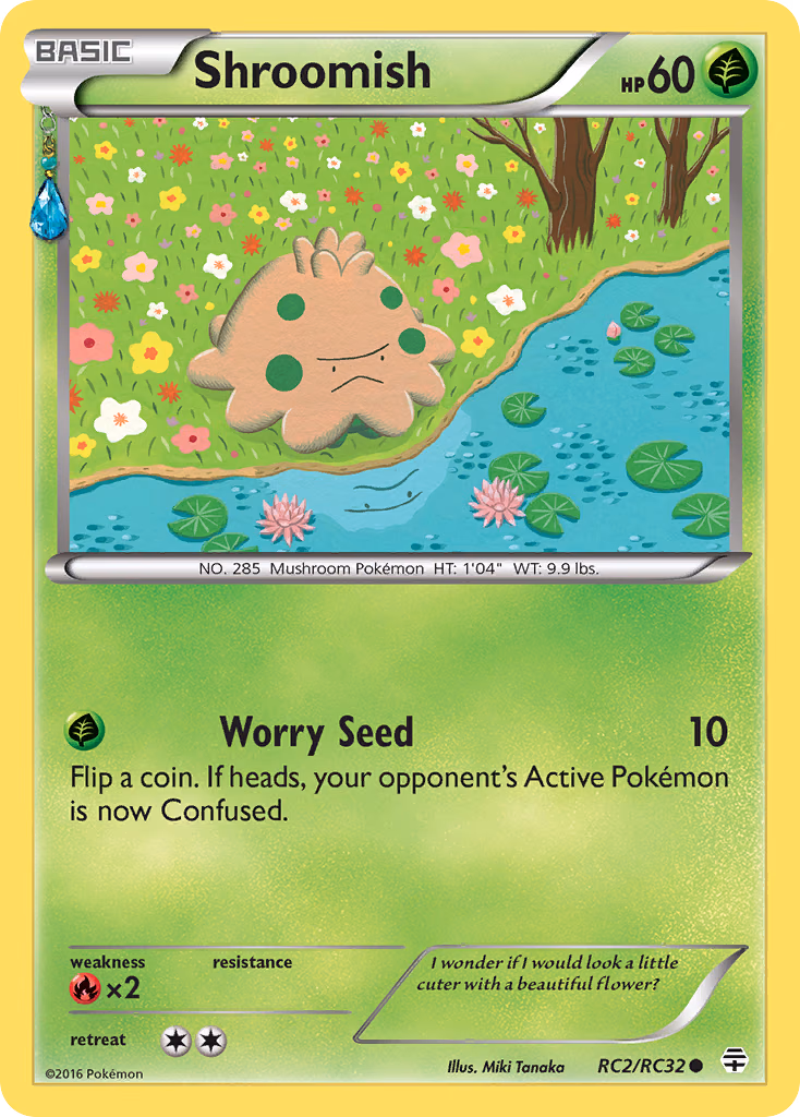 Shroomish Pokemon card (RC2/RC32, Generations)