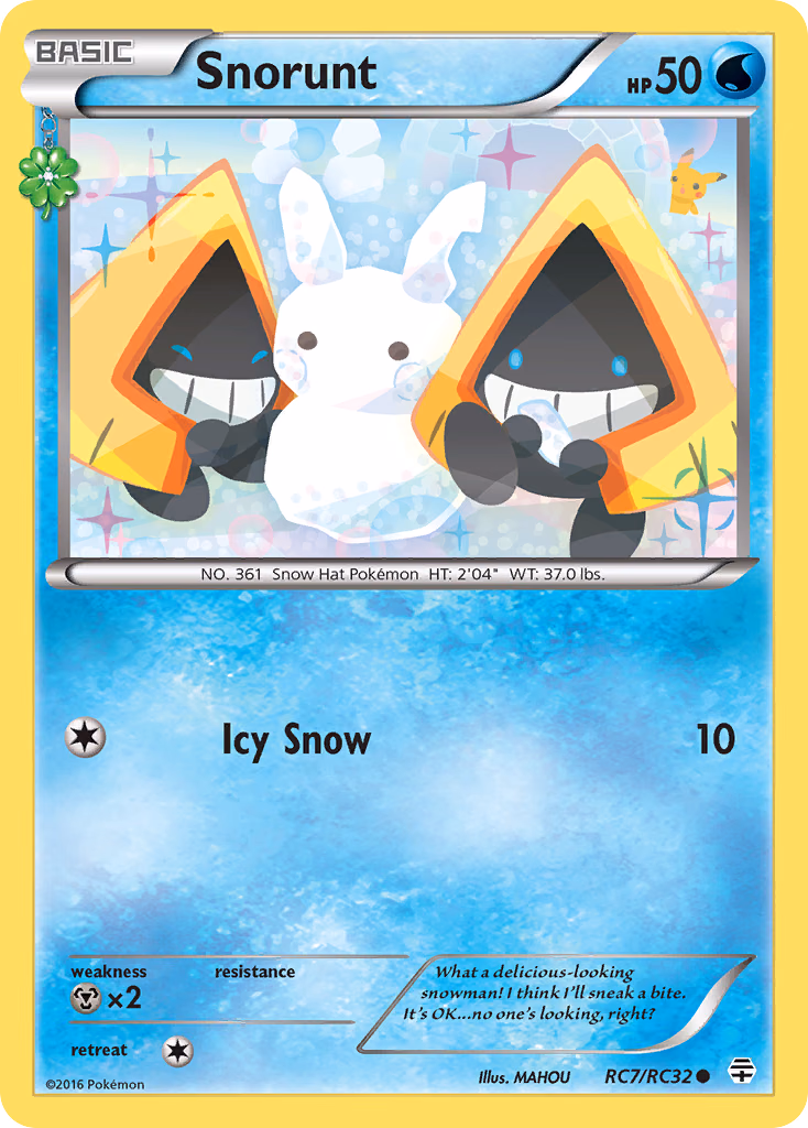 Snorunt Pokemon card (RC7/RC32, Generations)
