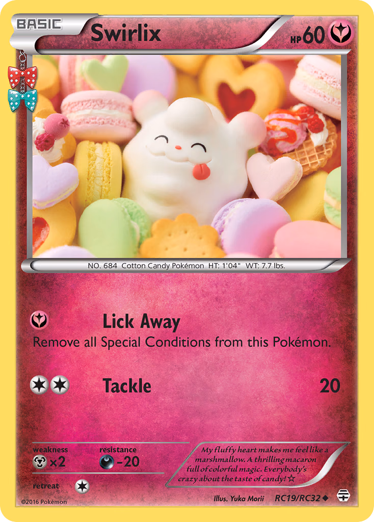 Swirlix Pokemon card (RC19/RC32, Generations)