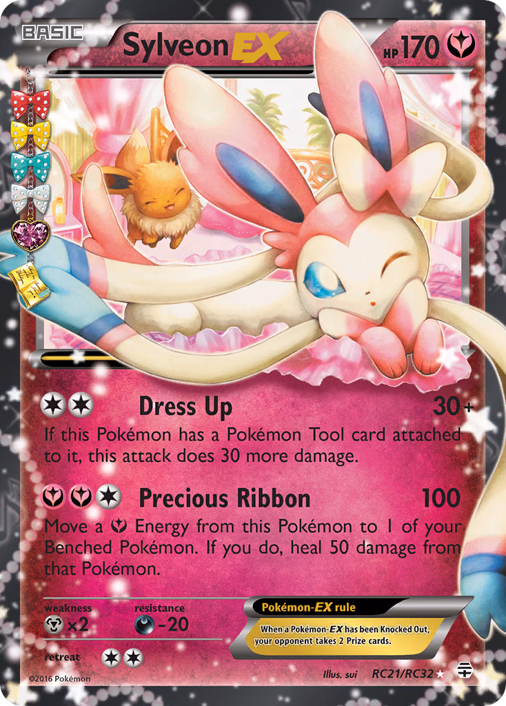 Sylveon-EX Pokemon card (RC21/RC32, Generations)