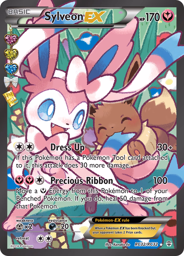 Sylveon-EX Pokemon card (RC32/RC32, Generations)