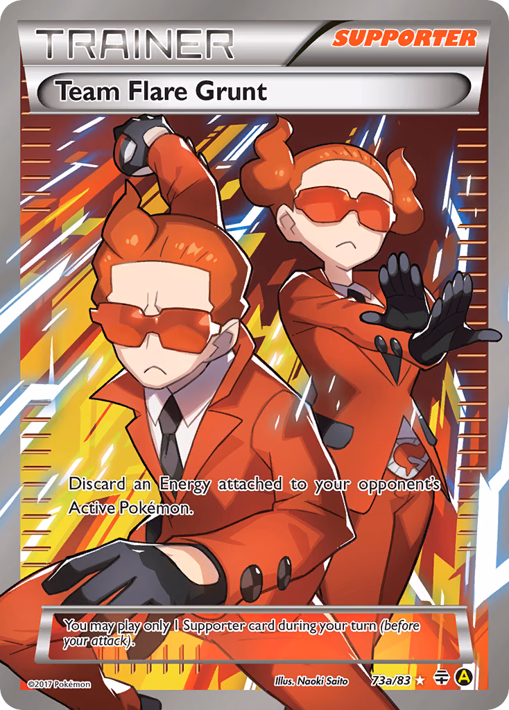 Team Flare Grunt Pokemon card (73a/83, Generations)