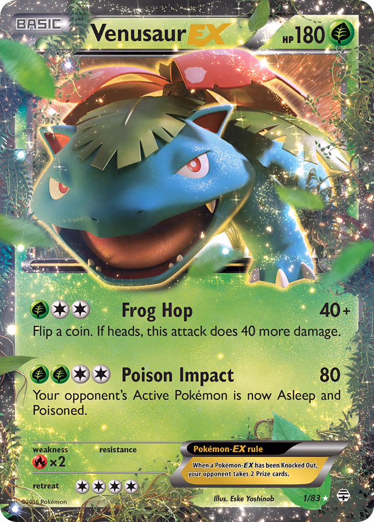 Venusaur-EX Pokemon card (1/83, Generations)