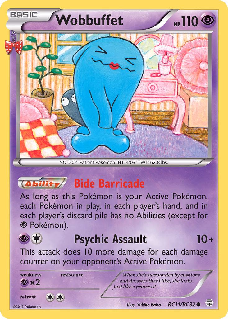 Wobbuffet Pokemon card (RC11/RC32, Generations)