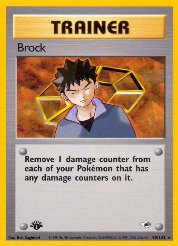 Brock (Unlimited) Pokemon card (98/132, Gym Heroes)