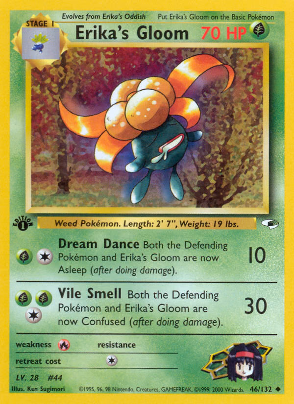 Erika's Gloom (Unlimited) Pokemon card (46/132, Gym Heroes)