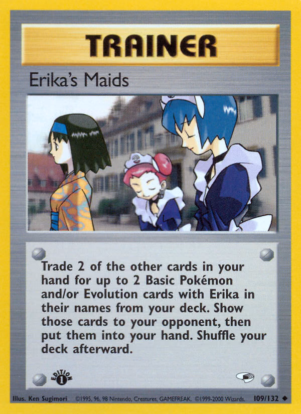 Erika's Maids (1st Edition) Pokemon card (109/132, Gym Heroes)