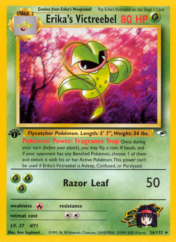 Erika's Victreebel (Unlimited) Pokemon card (26/132, Gym Heroes)