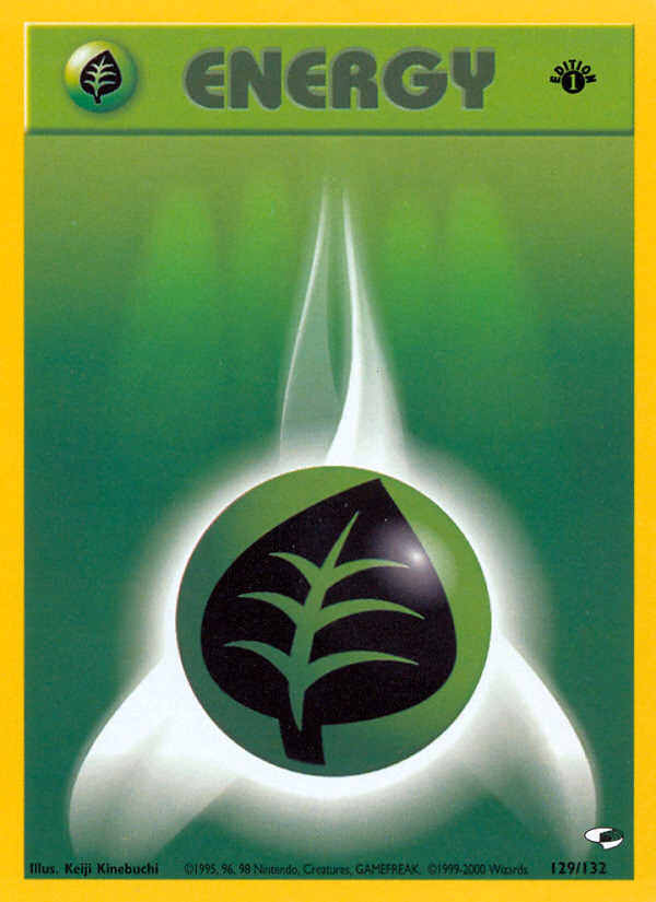 Grass Energy (Unlimited) Pokemon card (129/132, Gym Heroes)