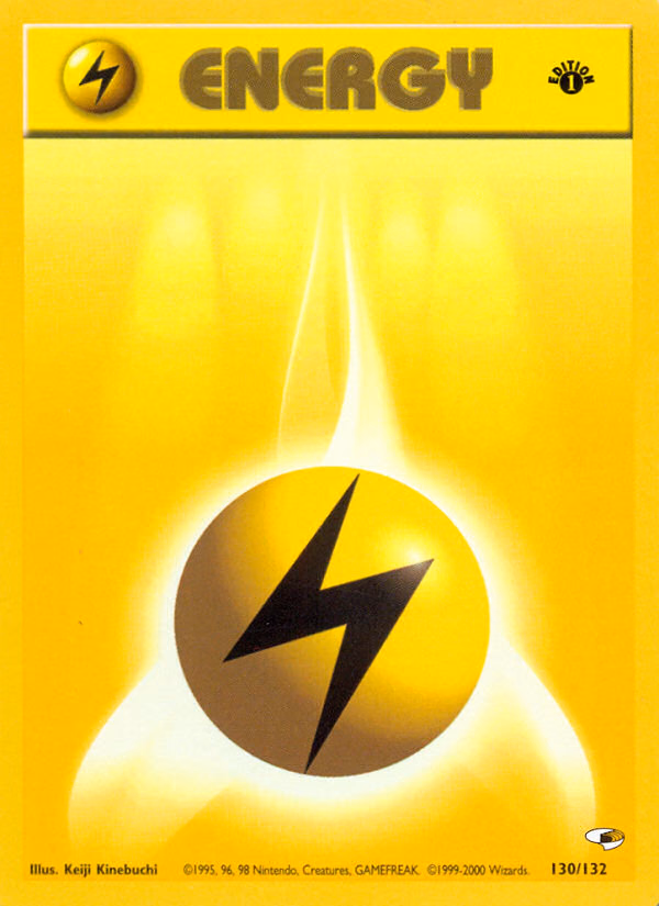Lightning Energy (Unlimited) Pokemon card (130/132, Gym Heroes)