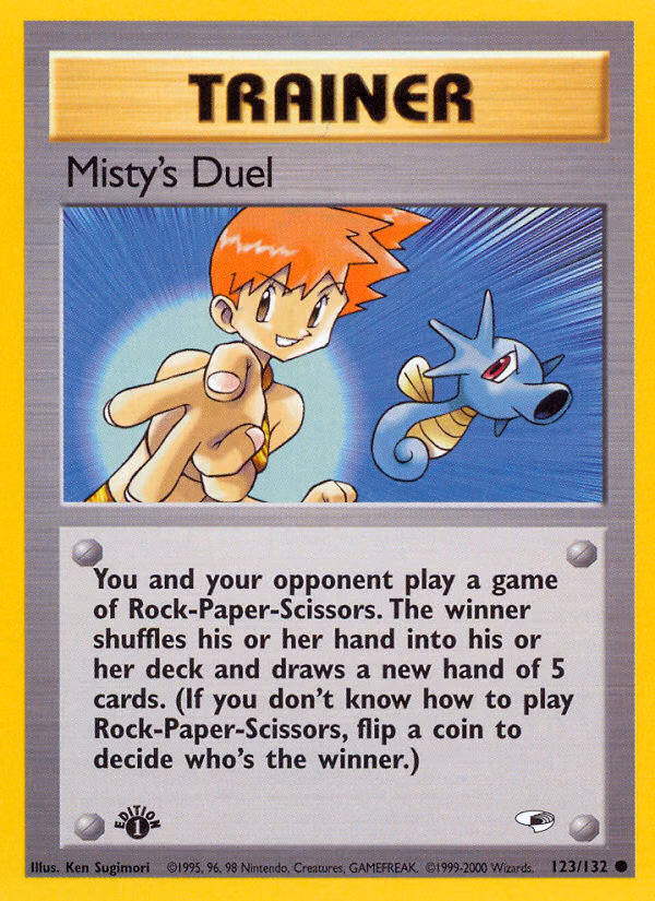 Misty's Duel (Unlimited) Pokemon card (123/132, Gym Heroes)
