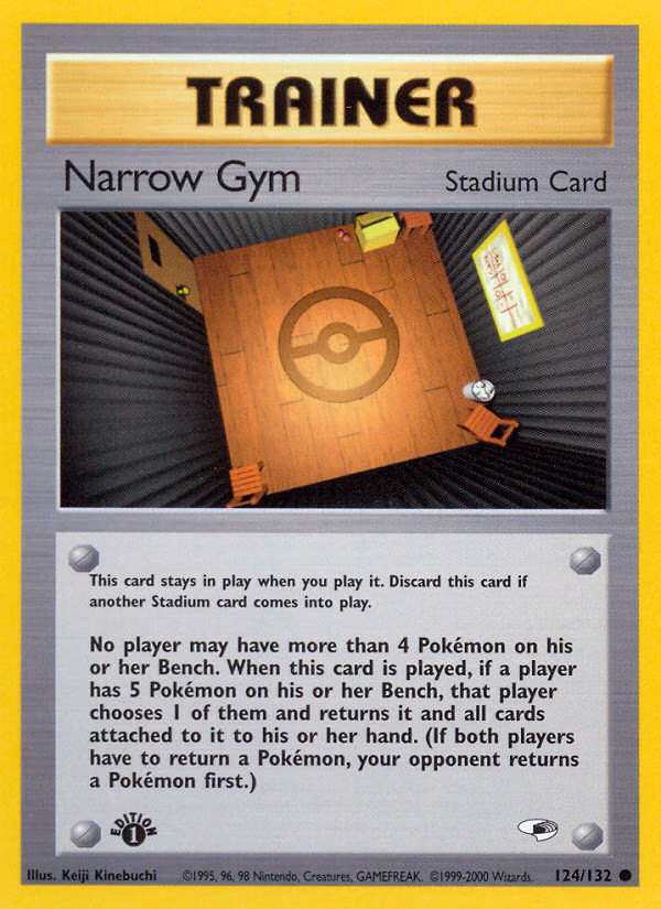 Narrow Gym (Unlimited) Pokemon card (124/132, Gym Heroes)