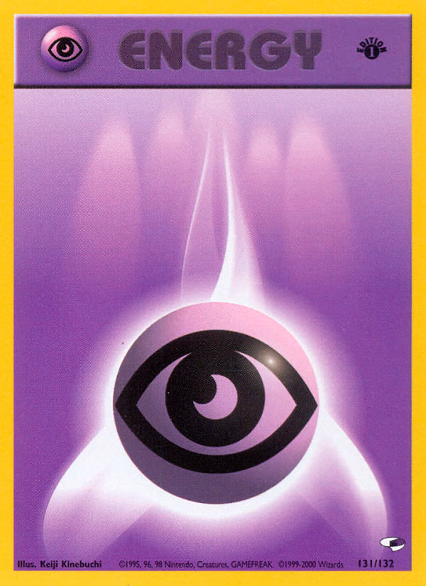 Psychic Energy (1st Edition) Pokemon card (131/132, Gym Heroes)