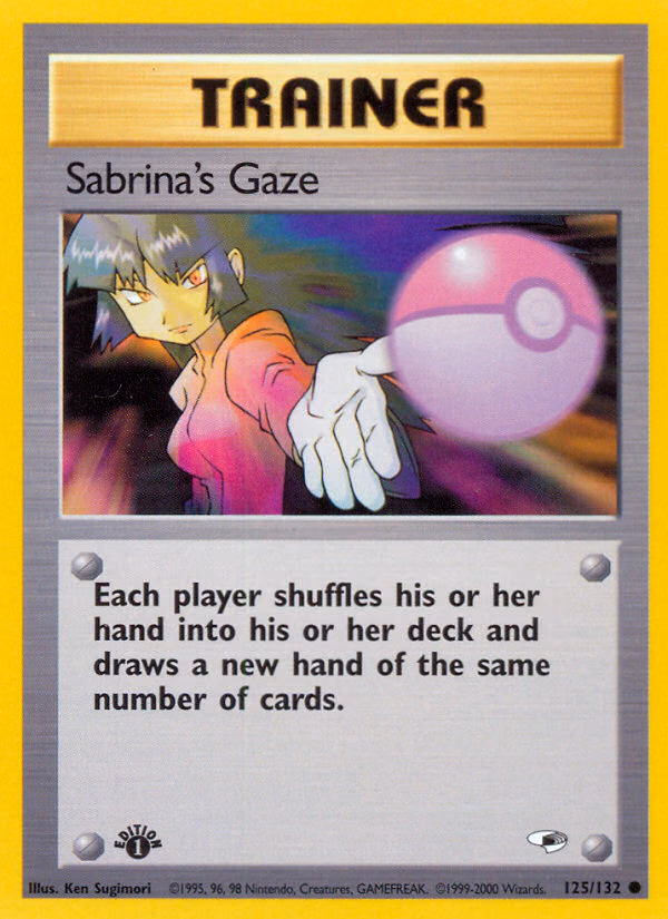Sabrina's Gaze (Unlimited) Pokemon card (125/132, Gym Heroes)